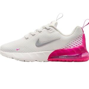 Nike Women's White and Pink Air Max Athletic Shoes